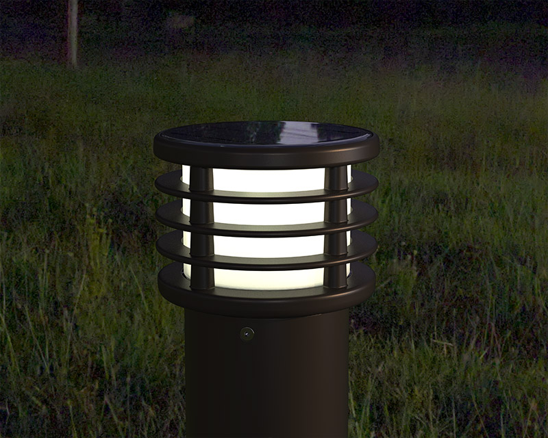 Parking lot lighting provided with First Light's SCL2 solar luminaire