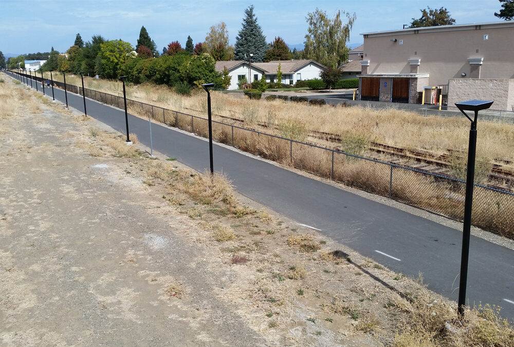 Rail With Trail Project Illuminated by Solar
